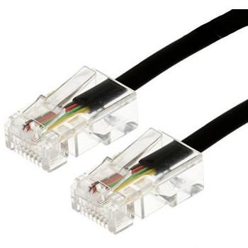 Cable ISDN Helos Herweck 8p4c/8p4c, 4 hilos, 6 m, color negro