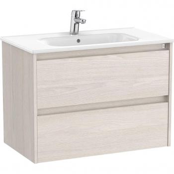 Mueble de baño Roca Tenet con 2 cajones, color Fresno nórdico, medidas 785 x 460 x 565 mm