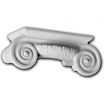Capitel de Media Columna Estilo Iónico Blanco 115009 Profhome Elemento Decorativo