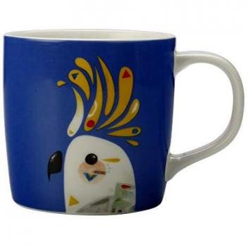 Maxwell & Williams Pete Cromer - Taza de Café y Té Porcelana Canguro 375 Ml Azul