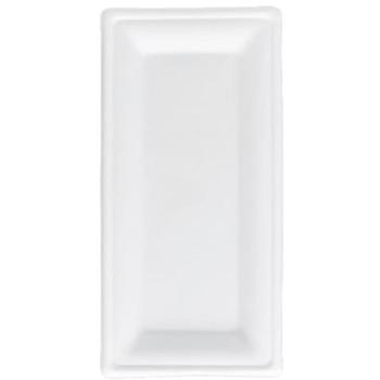 Bandeja Desechable Biodegradable de Caña de Azúcar 26x13cm (25 Uds) - Apta para Microondas y Congelador