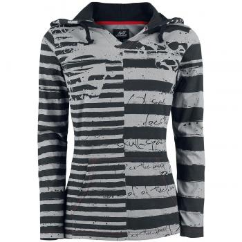 Full Volume by EMP Manga Larga Striped Spray Manga Larga Mujer Negro/Gris