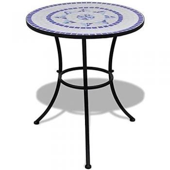 60 cm Blue and White Mosaic Bistro Table