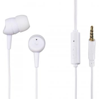 Hama Basic4Phone Dentro de oído Binaural Alámbrico Blanco - Auriculares