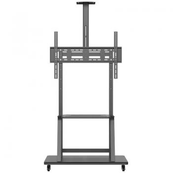 Aisens FT100E-135 Soporte de Pie Inclinable con Ruedas para TV 37-100 VESA hasta 800x600 Máx. 150kg con Bandeja de DVD/Cámara