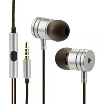 Auriculares MI Stereo de Metal con botón para Seleccionar Canciones - Plateado