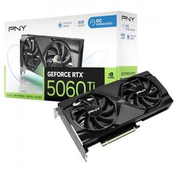 Tarjeta Gráfica PNY GeForce RTX 5060 Ti Overclocked Dual Fan 8GB GDDR7 DLSS 4