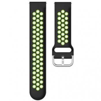 Correa Universal Cool 20mm de Goma Negro/Verde Compatible con Amazfit Bip/GTS/Bip Lite/Huawei/Samsung/Cool Oslo