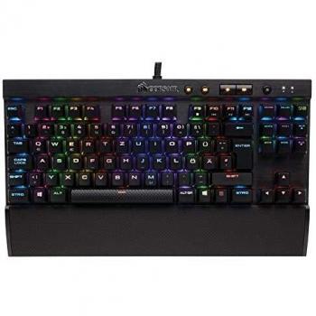 Teclado Mecánico Corsair K65 Rapidfire MX Speed con Retroiluminación RGB Multicolor y Diseño Qwertz