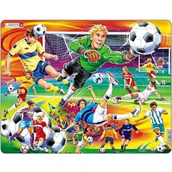 Larsen US22 - Puzzle de Marco Acción en el Campo de Fútbol - 65 Piezas