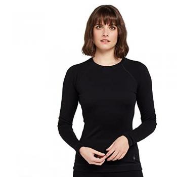 Camiseta interior térmica de manga larga Smartwool Merino 250 para mujer, color negro, talla L