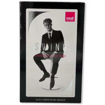 Calcetín de Compresión Medi Swing Microfibra 18mmHg para Hombre en Color Negro Talla 6 - 1 Par