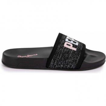 Chanclas Pepe Jeans Slider Knit Negro para Mujer - Tipo de producto: Chanclas; Características: Color negro, diseño de tejido knit, marca Pepe Jeans, talla disponible entre 36 y 41