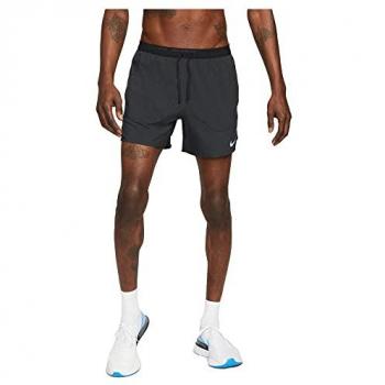 Nike Pantalones Cortos Dri Fit Stride 5 para Hombre, Color Negro/Negro/Slicctive SilV, Talla 4XL