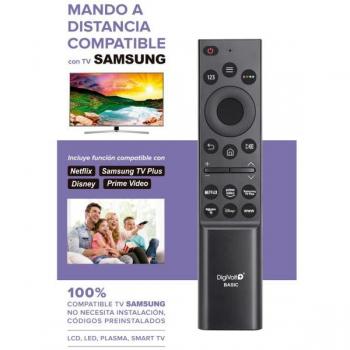 Mando Universal para TV Samsung Smart Digivolt SA-60, compatible con modelos Samsung Smart TV, incluye funciones de control remoto completo, diseño ergonómico, fácil configuración y uso intuitivo