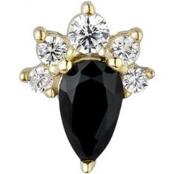 Piercing Earcandy Loida de Plata de Ley 925 con baño de oro 18k y circonitas