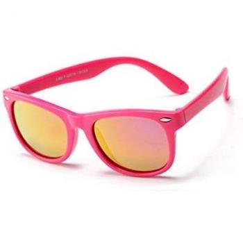 FOURCHEN Gafas de sol flexibles de goma polarizadas para niños para niñas de 3 a 10 años de edad