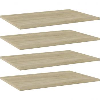 vidaXL Bookshelf Boards 4 pcs Sonoma Oak 60x40x1.5 cm Engineered Wood