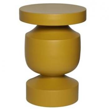 Mesa auxiliar de metal Alma, mostaza, 30.5x46.5 cm
