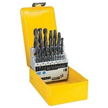 Dewalt DT5930-QZ DT5930-QZ-Juego de 29 Brocas HSS-R DIN 338 en Cassette de Metal Ø 1-13mm