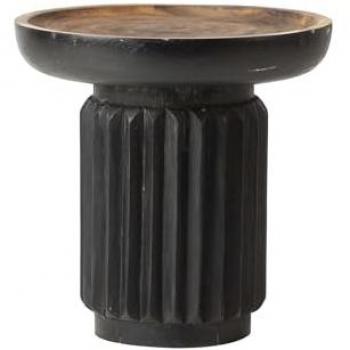Mesa Auxiliar Adda Home Madera Suar Negro/Natural 50x50x50 cm
