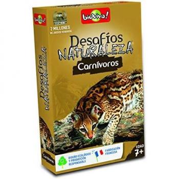Bioviva- Juego de cartas Desafíos Naturaleza Carnívoros