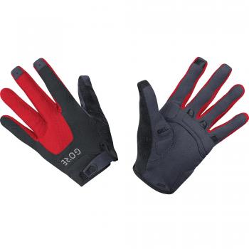 Gore Wear C5 Trail Guantes, Unisex Adulto, Negro/Rojo, 11