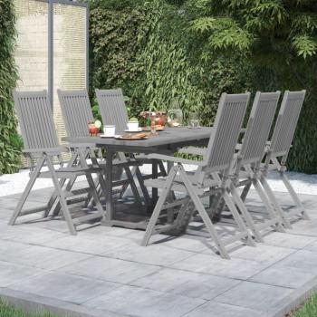 7-Piece Solid Acacia Wood Garden Dining Set