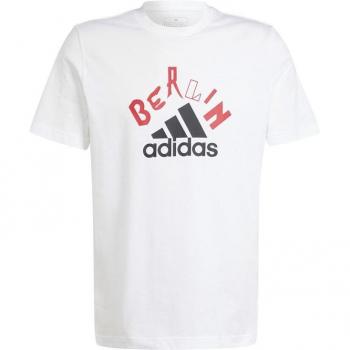 Camiseta Adidas Graphic Ber GT Hombre Blanco, Manga Corta, Talla XL