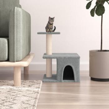 Árbol rascador para gatos de sisal gris claro 48 cm