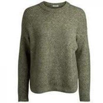 PIECES Pcfania LS Knit, suéter para Mujer, Verde