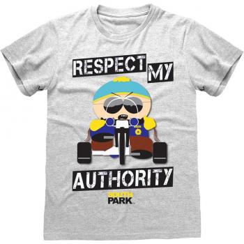 Camiseta de South Park - Respect My Authority - Talla S - para Hombre - Gris