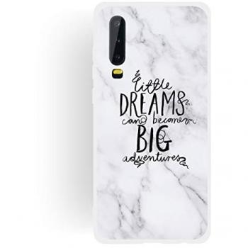 Zapatillas Casual Hombre Munich Rock 01 - Color Blanco EU 41 con Diseño Moderno y Comodidad Optimal. Funda Semi-Transparente TPU Mármol para Huawei P30