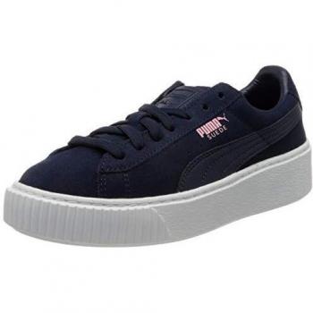 PUMA Unisex Kids Suede Platform Jr Low-Top Sneakers, Blue