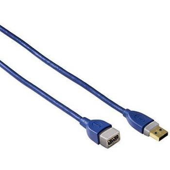 Hama 039674 - Extensión de USB 3.0 Conector A -  Conector A hembra, 1,8 m, color azul