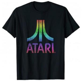Camiseta Negra Atari Arco Iris Talla M