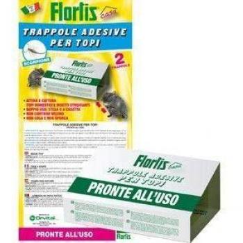 TRAPPOLA ADESIVA TOPI FLOW PACK 2 PEZZI FLORTIS ORVITAL