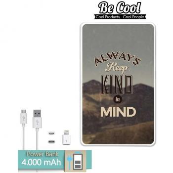 Becool® - Batería Externa Power Bank 4000 mah + Gratis 1 cable USB-MicroUsb