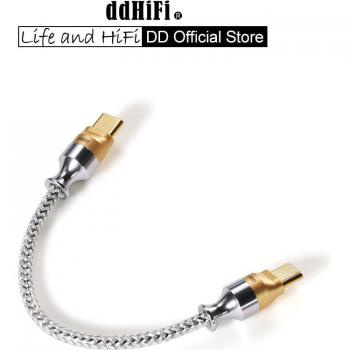 DD ddHiFi TC07S Nyx Series Silver Audiophile USB OTG Cable with Litz Silver Plating, Type-C to Type-C, 10cm/50cm
