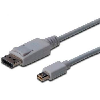 Digitus 3m Mini DP Male to DP Male DisplayPort Connection Cable - White