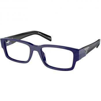 Prada PR 07ZV 18D1O1 Blue Men's Prescription Glasses - Size 55, Stylish Frame with Blue Light Block Available