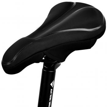 Cubierta de Asiento Profesional de Bicicleta, Rixow Cubierta de Cojín de Gel de Sílice Rebote Lento Esponja de Memoria Materiales de Lycra, Velcro para Ajustar Diseño Ergonómico