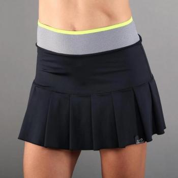 Falda Endless Ottey Negro Plata - Falda de diseño moderno, color negro con detalles en plata, confeccionada en tejido ligero y cómodo, ideal para ocasiones casuales y formales, disponible en varias tallas