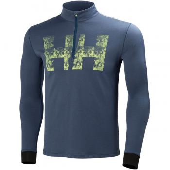 Helly Hansen HH Active Flow 1/2 Zip - Ropa interior para hombre, color azul oscuro, talla M
