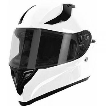 Casco Moto Integral Blanco con Gafa de Sol Talla M