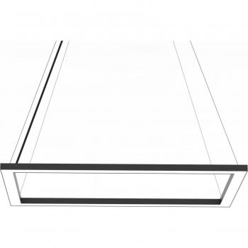 Lámpara de Techo Lumicom 40x60cm Monocolor Mate con Tira LED 38W/m 3000K Metal Negro