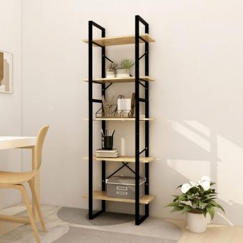Librería con 5 estantes de madera maciza de pino