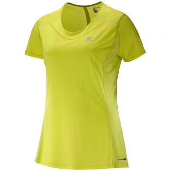 Salomon Mc Agile Ss Tee W - Camiseta para mujer, color amarillo, talla M