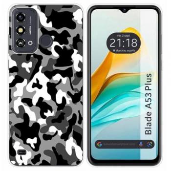Funda de Silicona Camuflaje Snow para ZTE Blade A53 Plus con Dibujos