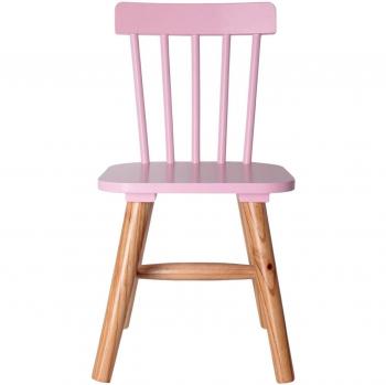 Sillón Escandinavo Infantil Blanco - Conjunto de 2 Sillas - 29 x 33 x 58 cm - Madera - Rosa